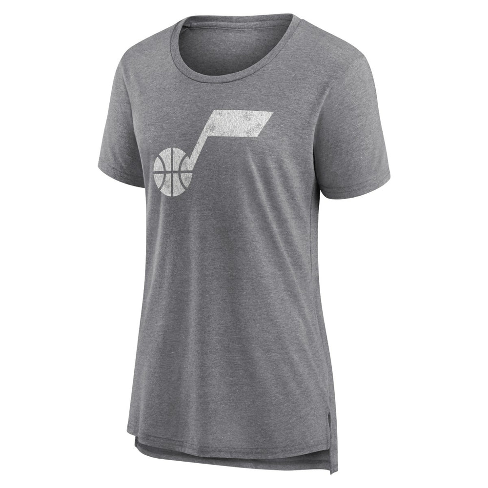 Utah Jazz Women's Distressed Logo Tri-Blend T-Shirt - Gray online