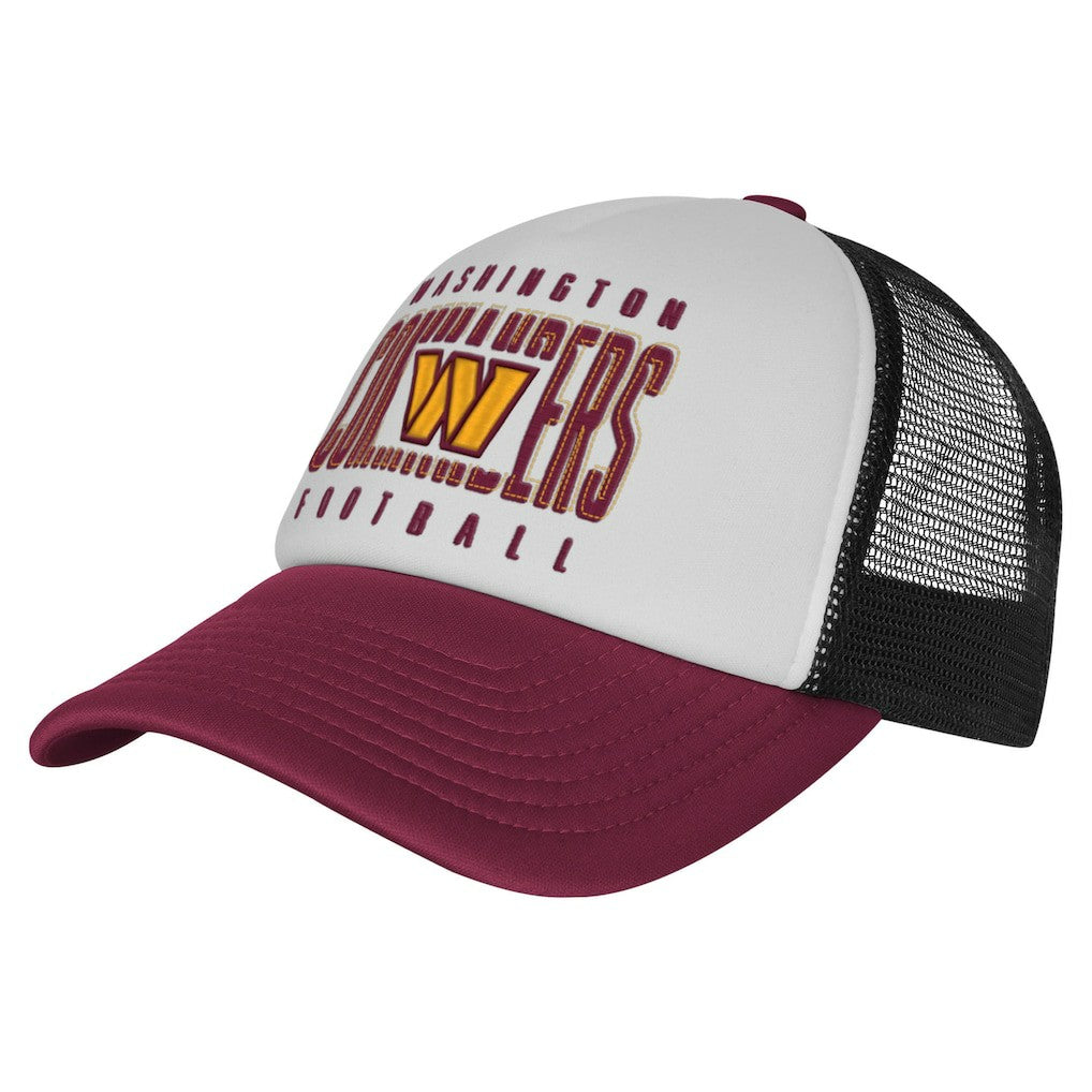 Washington Commanders Youth Essentials Trucker Adjustable Hat - White/Burgundy discount