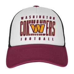 Washington Commanders Youth Essentials Trucker Adjustable Hat - White/Burgundy discount