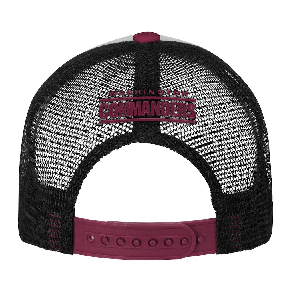 Washington Commanders Youth Essentials Trucker Adjustable Hat - White/Burgundy discount
