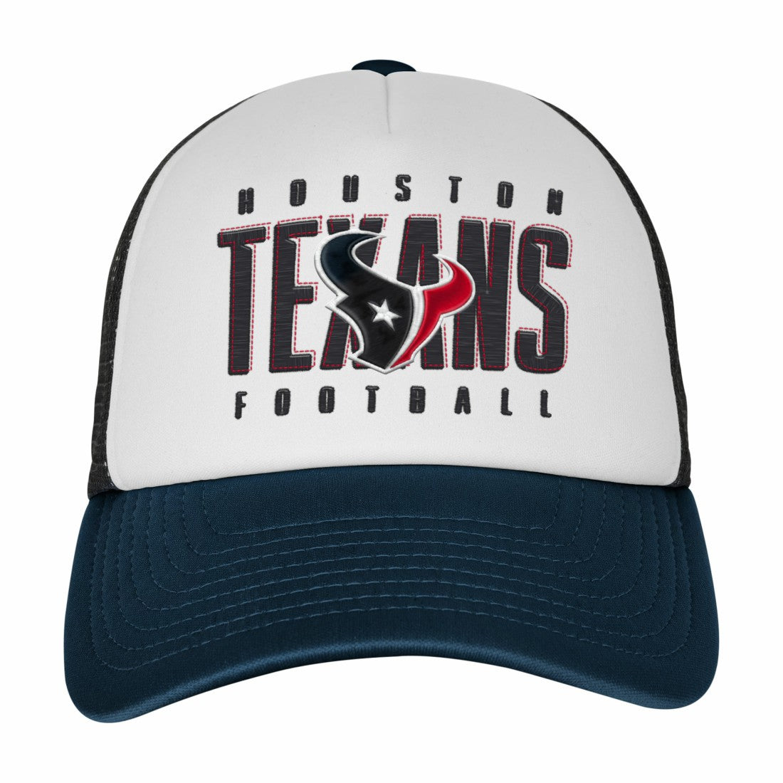 Houston Texans Youth Essentials Trucker Adjustable Hat - White/Navy cheap
