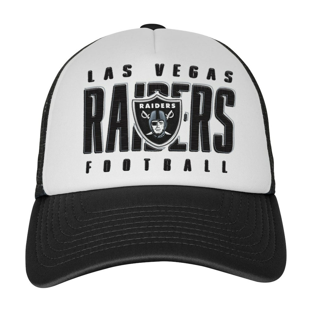 Las Vegas Raiders Youth Essentials Trucker Adjustable Hat - White/Black cheap