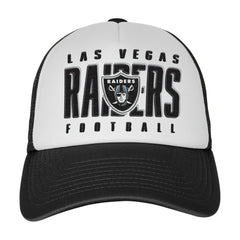Las Vegas Raiders Youth Essentials Trucker Adjustable Hat - White/Black cheap