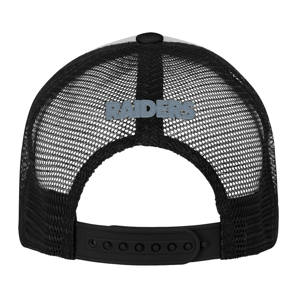 Las Vegas Raiders Youth Essentials Trucker Adjustable Hat - White/Black cheap