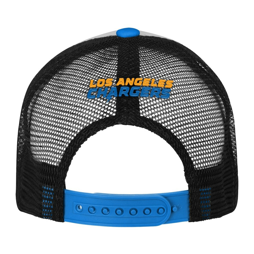 Los Angeles Chargers Youth Essentials Trucker Adjustable Hat - White/Powder Blue discount