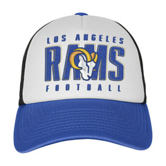 Los Angeles Rams Youth Essentials Trucker Adjustable Hat - White/Royal on sale