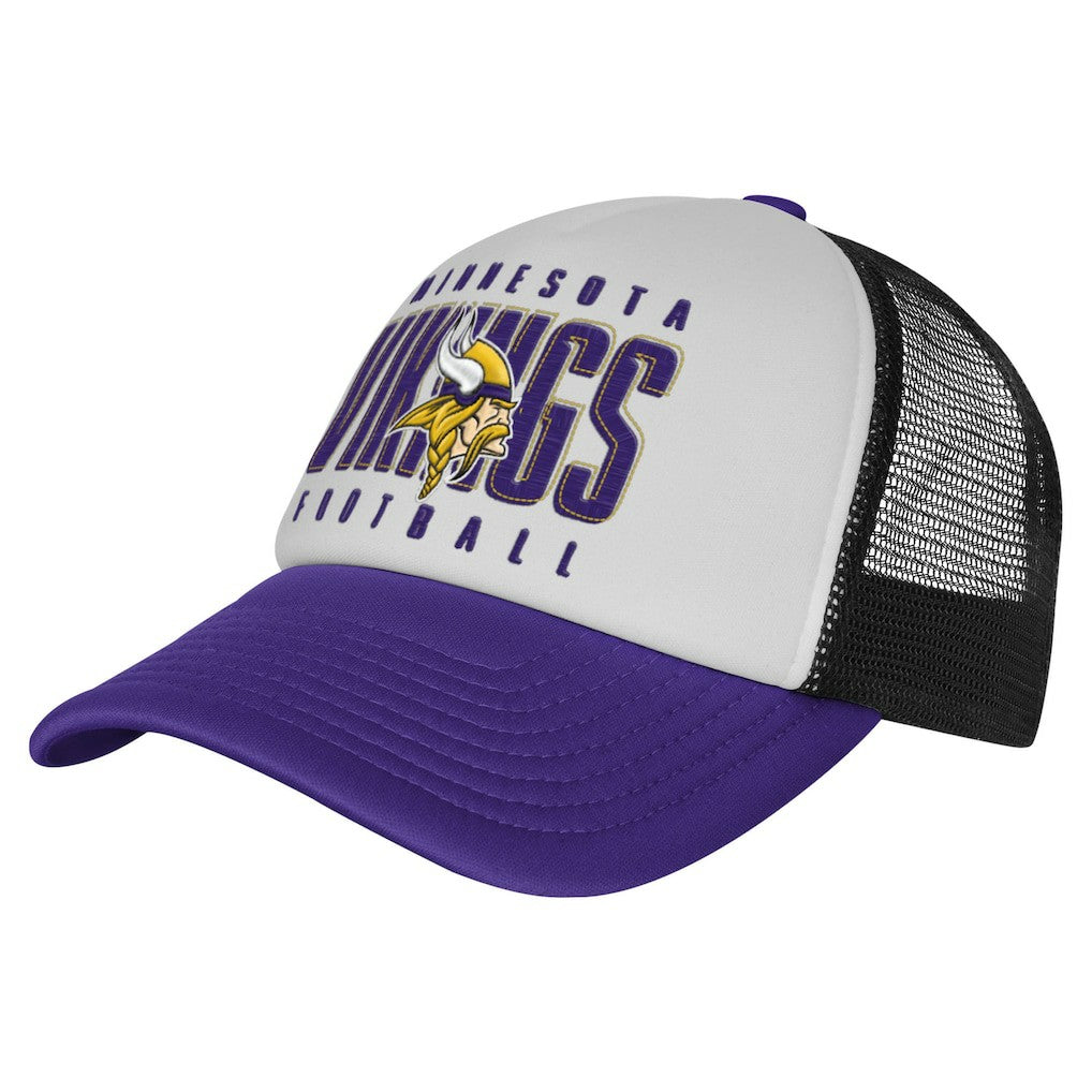 Minnesota Vikings Youth Essentials Trucker Adjustable Hat - White/Purple online