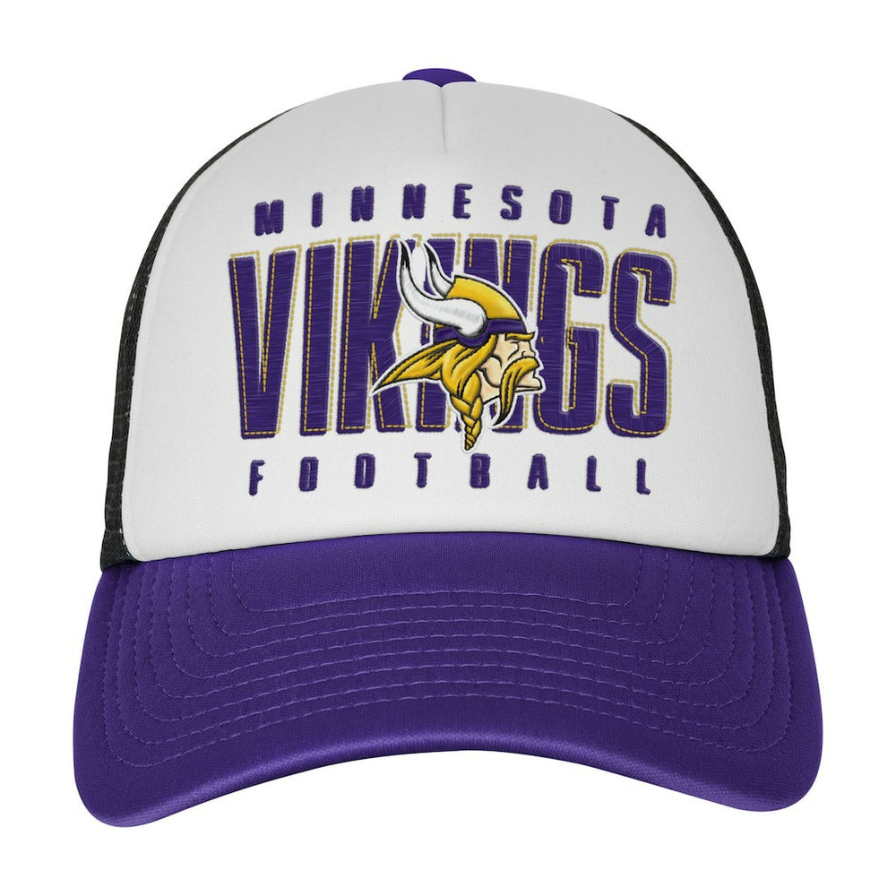 Minnesota Vikings Youth Essentials Trucker Adjustable Hat - White/Purple online