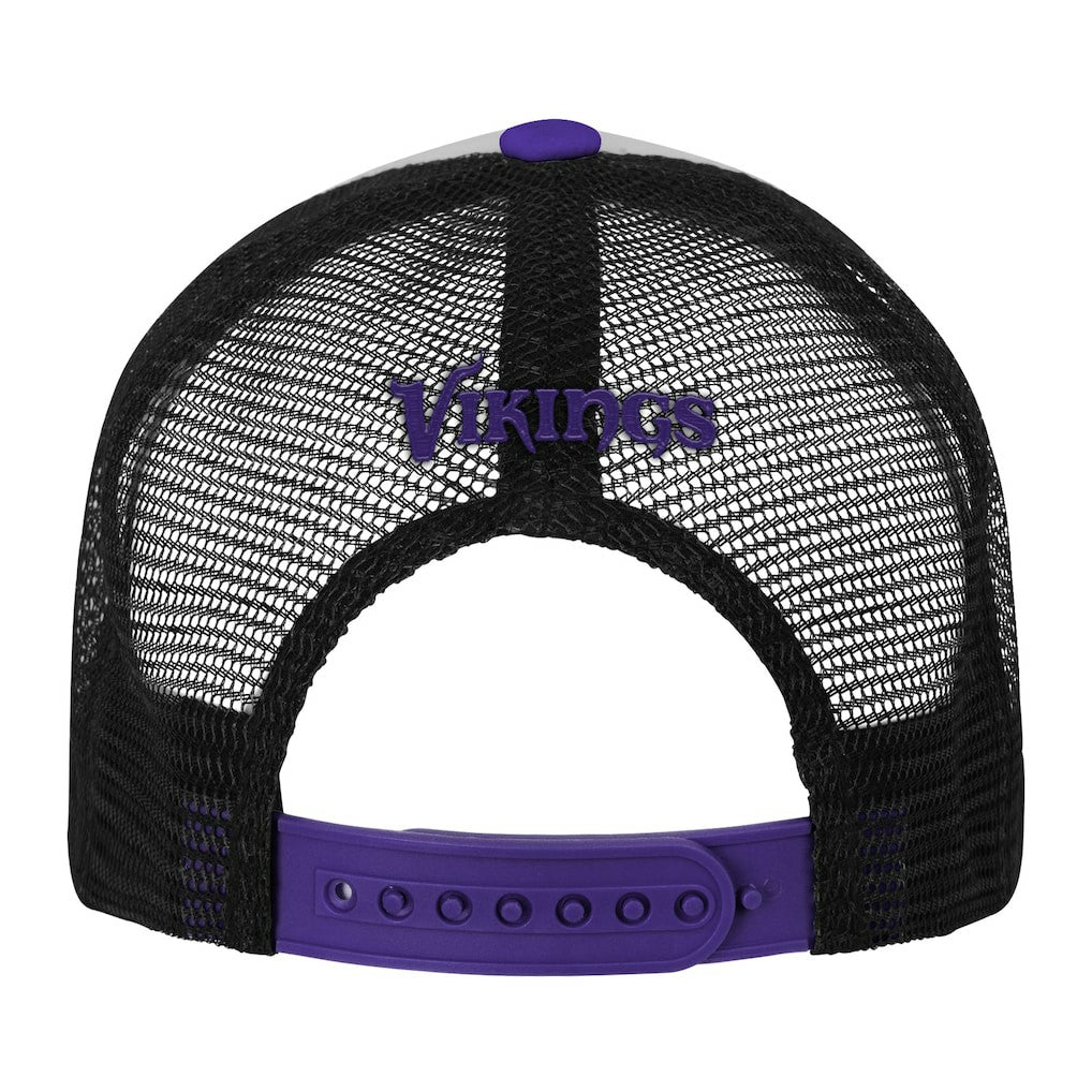 Minnesota Vikings Youth Essentials Trucker Adjustable Hat - White/Purple online