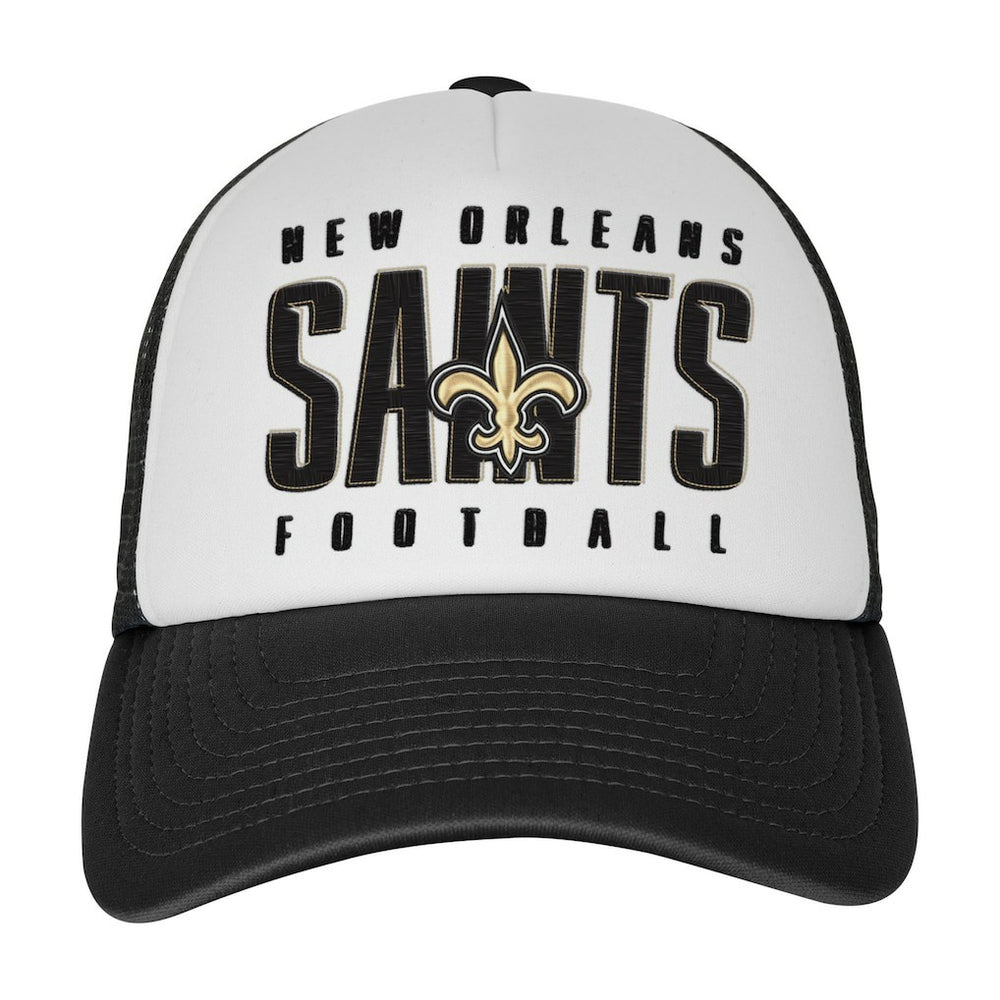 New Orleans Saints Youth Essentials Trucker Adjustable Hat - White/Black outlet