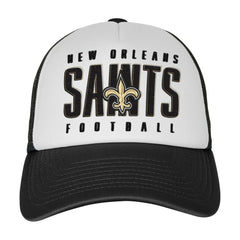 New Orleans Saints Youth Essentials Trucker Adjustable Hat - White/Black outlet