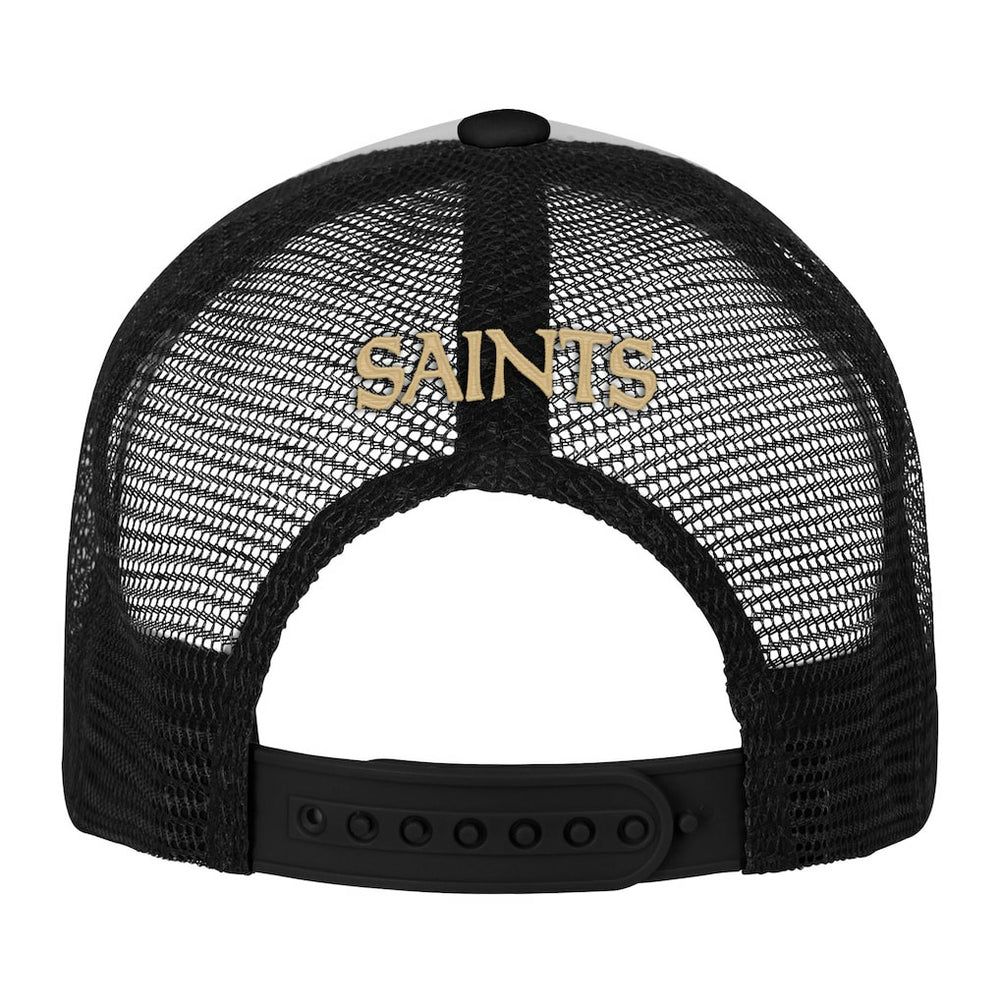 New Orleans Saints Youth Essentials Trucker Adjustable Hat - White/Black outlet