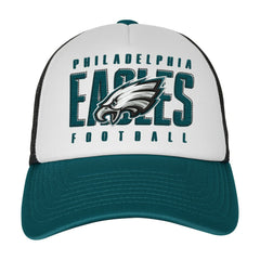 Philadelphia Eagles Youth Essentials Trucker Adjustable Hat - White/Midnight Green sale