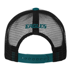 Philadelphia Eagles Youth Essentials Trucker Adjustable Hat - White/Midnight Green sale