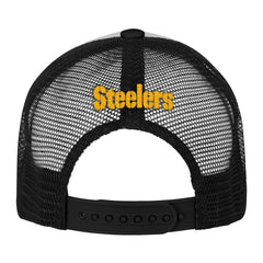 Pittsburgh Steelers Youth Essentials Trucker Adjustable Hat - White/Black cheap