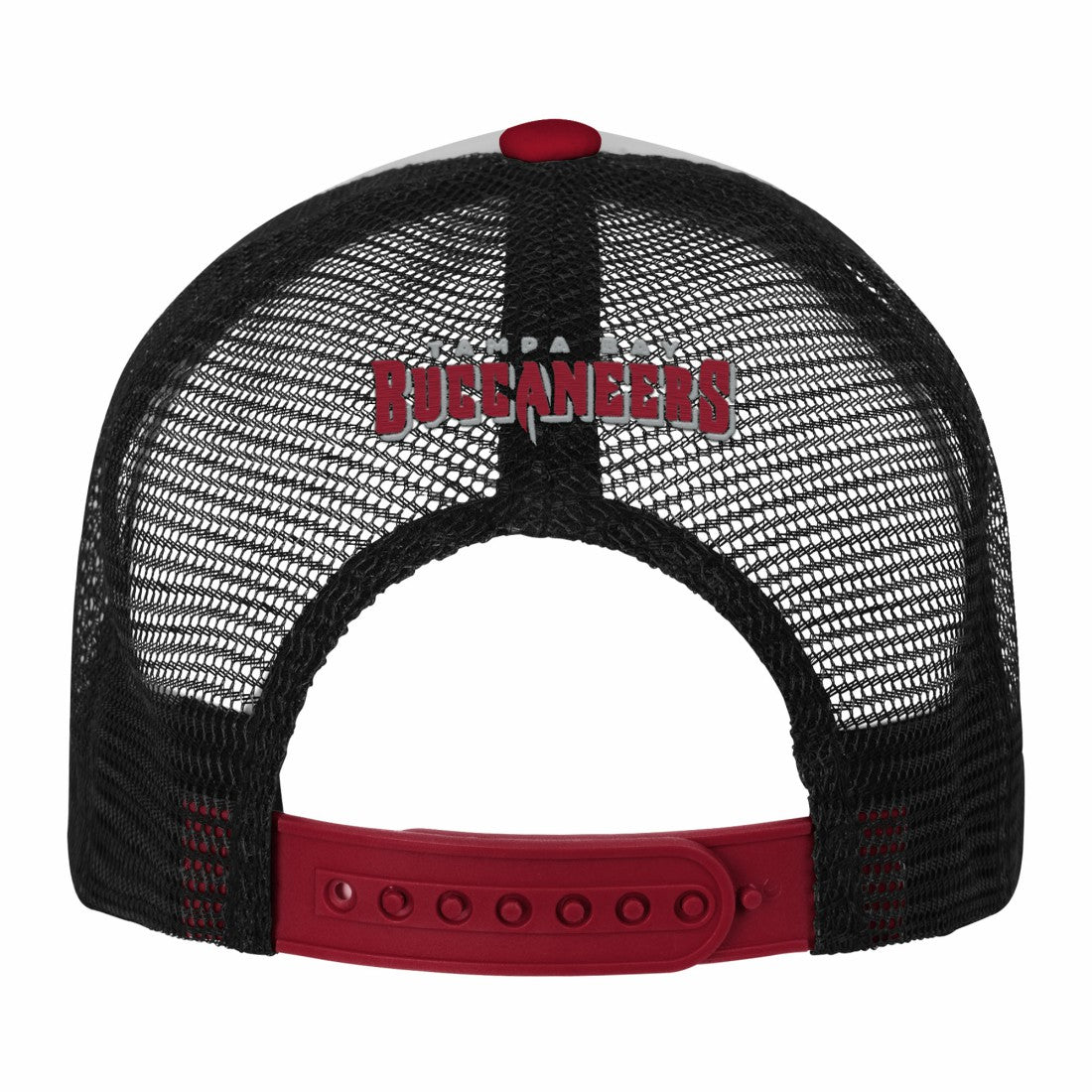 Tampa Bay Buccaneers Youth Essentials Trucker Adjustable Hat - White/Red discount