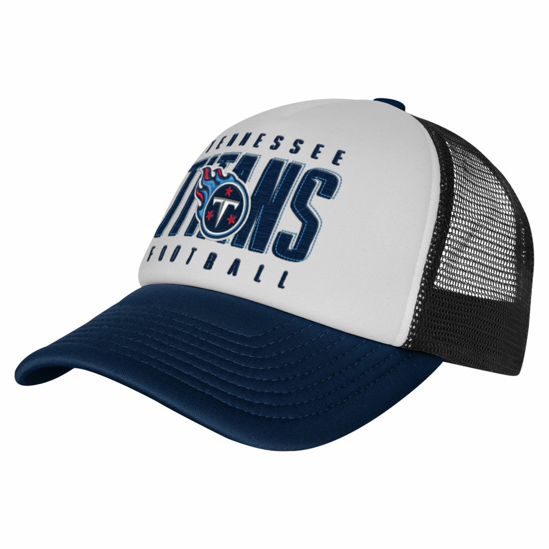 Tennessee Titans Youth Essentials Trucker Adjustable Hat - White/Navy for sale