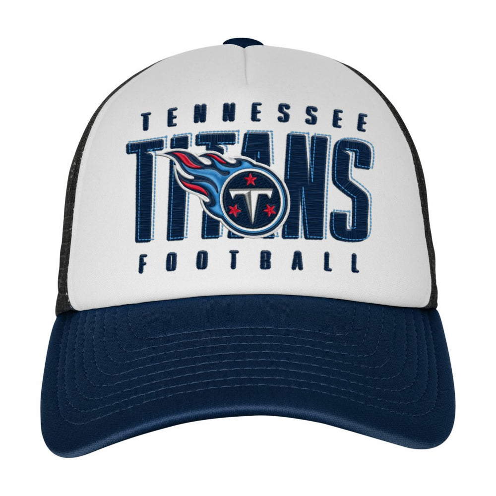 Tennessee Titans Youth Essentials Trucker Adjustable Hat - White/Navy for sale