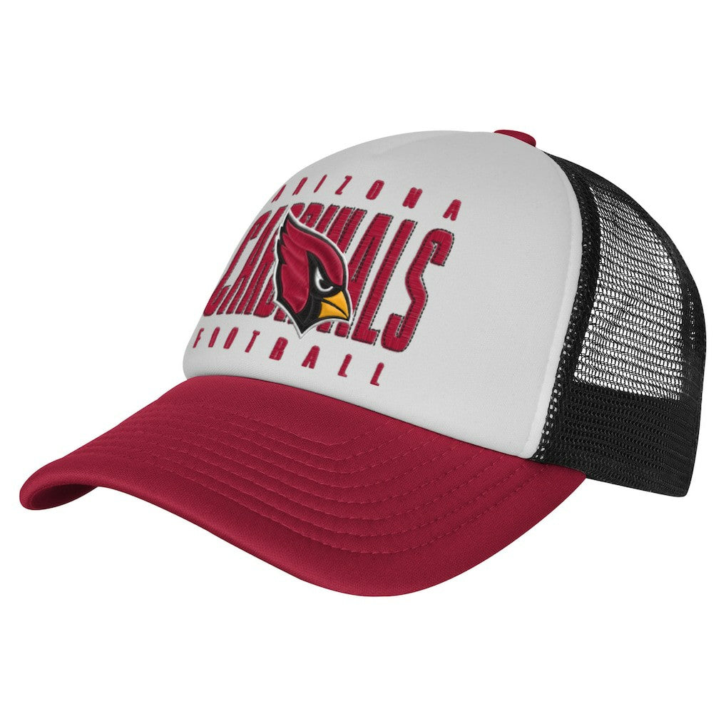 Arizona Cardinals Youth Essentials Trucker Adjustable Hat - White/Cardinal discount