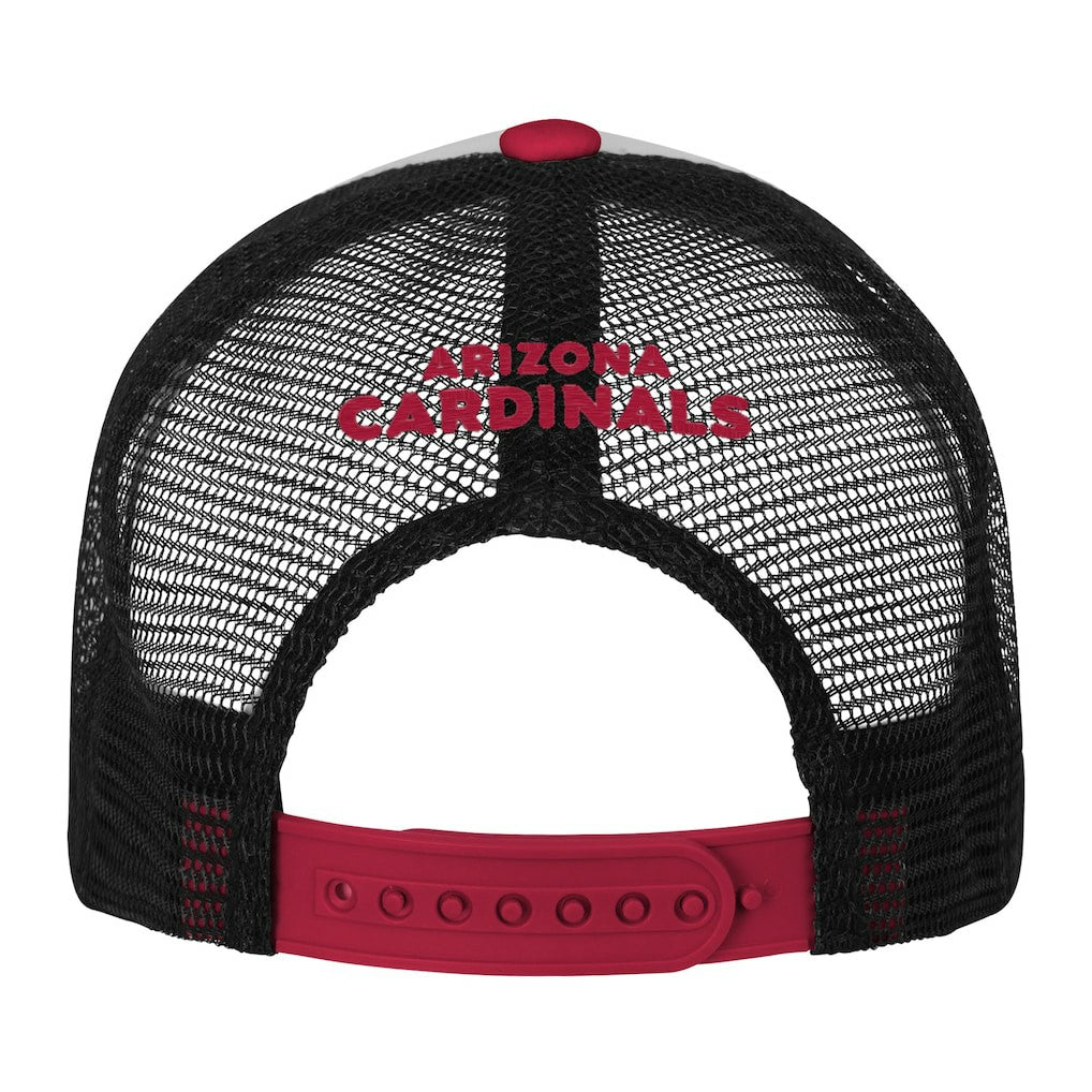 Arizona Cardinals Youth Essentials Trucker Adjustable Hat - White/Cardinal discount