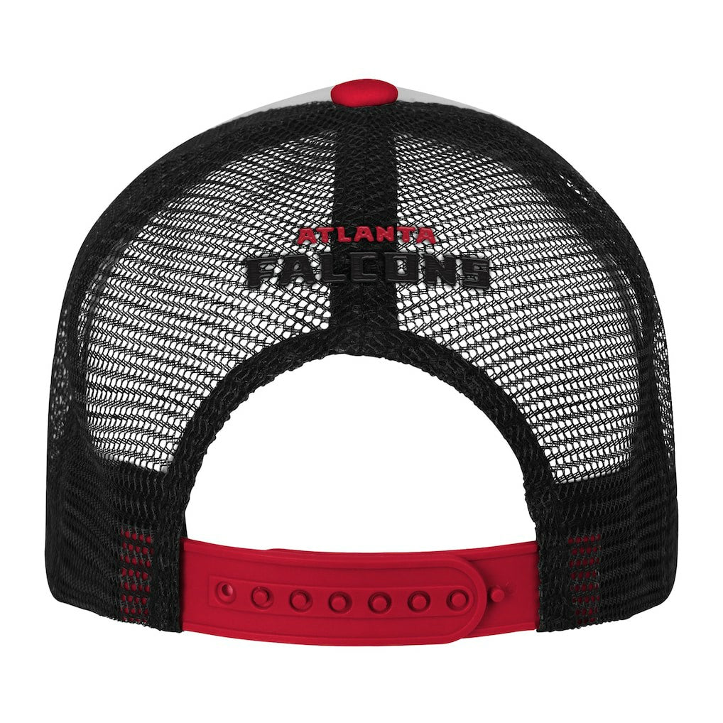 Atlanta Falcons Youth Essentials Trucker Adjustable Hat - White/Red cheap