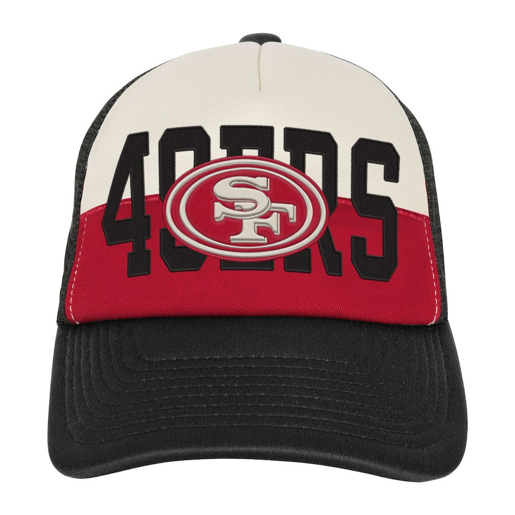 San Francisco 49ers Youth Modern Fan Trucker Adjustable Hat - White/Black sale