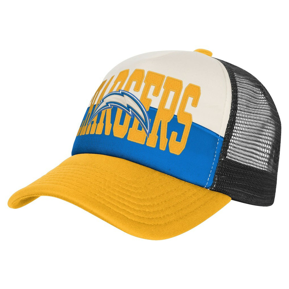 Los Angeles Chargers Youth Modern Fan Trucker Adjustable Hat - White/Gold sale