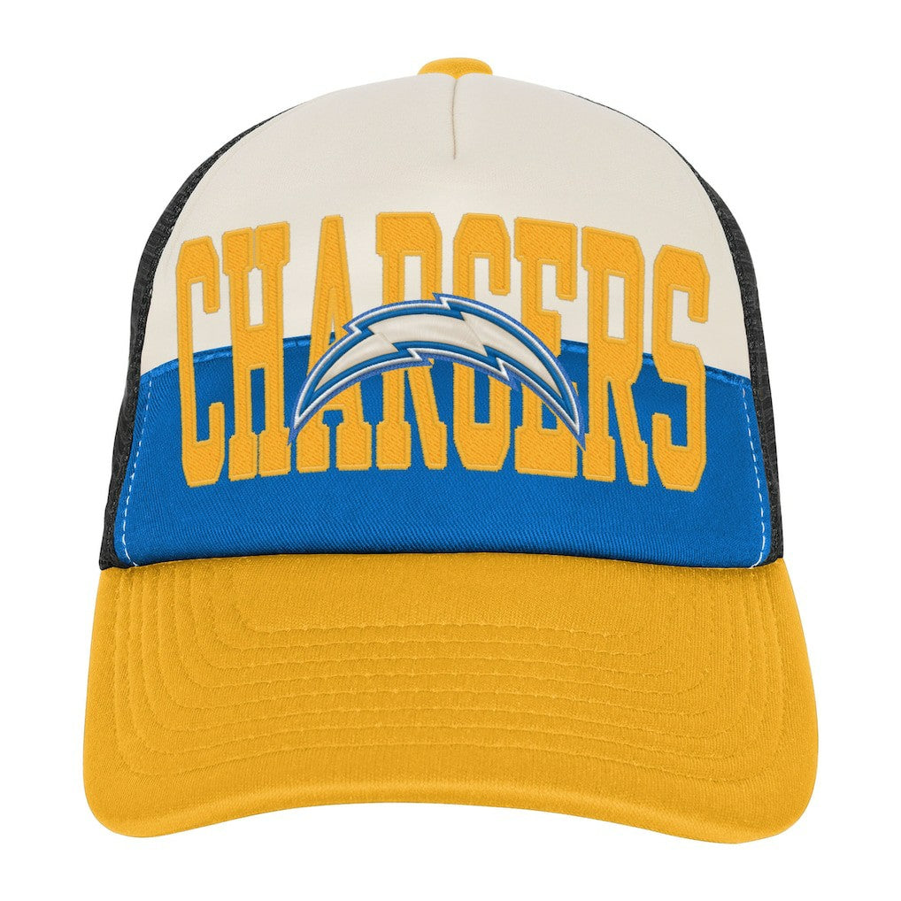 Los Angeles Chargers Youth Modern Fan Trucker Adjustable Hat - White/Gold sale