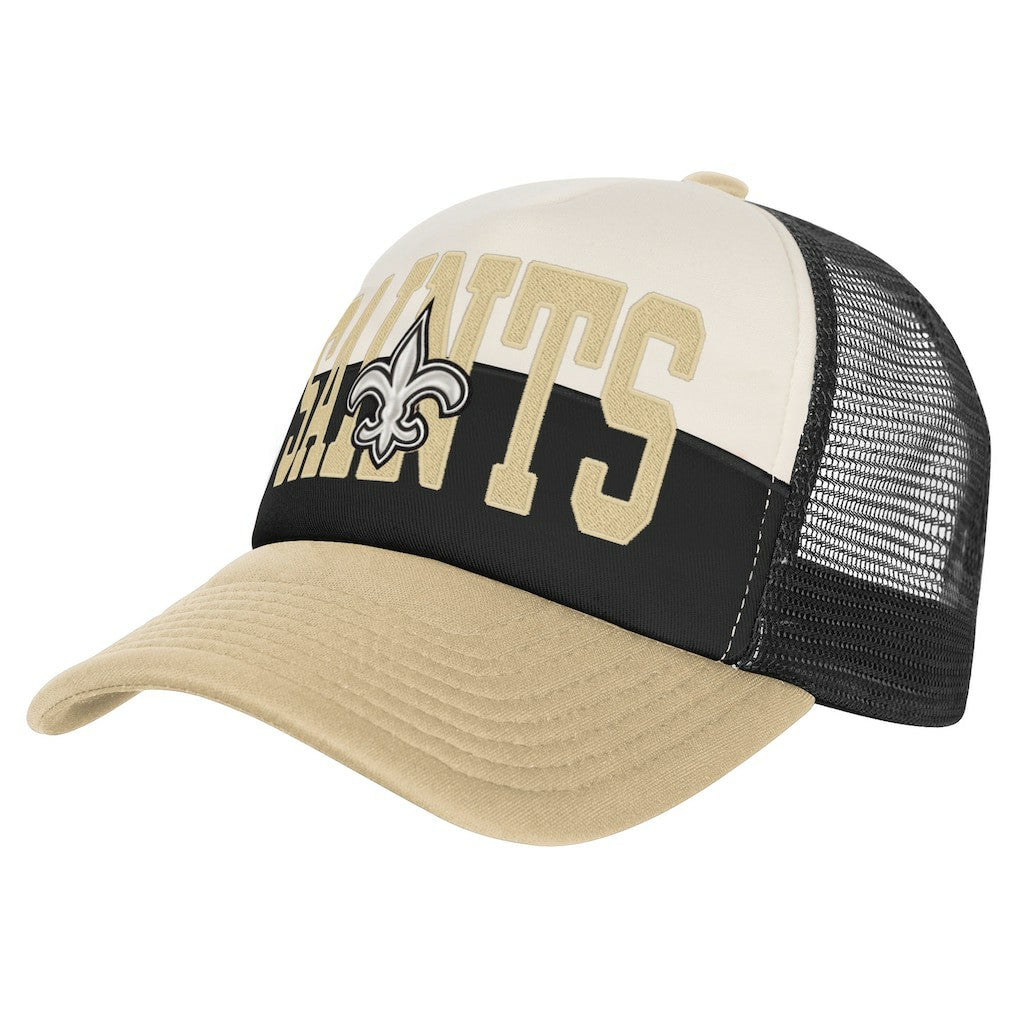 New Orleans Saints Youth Modern Fan Trucker Adjustable Hat - White/Gold discount