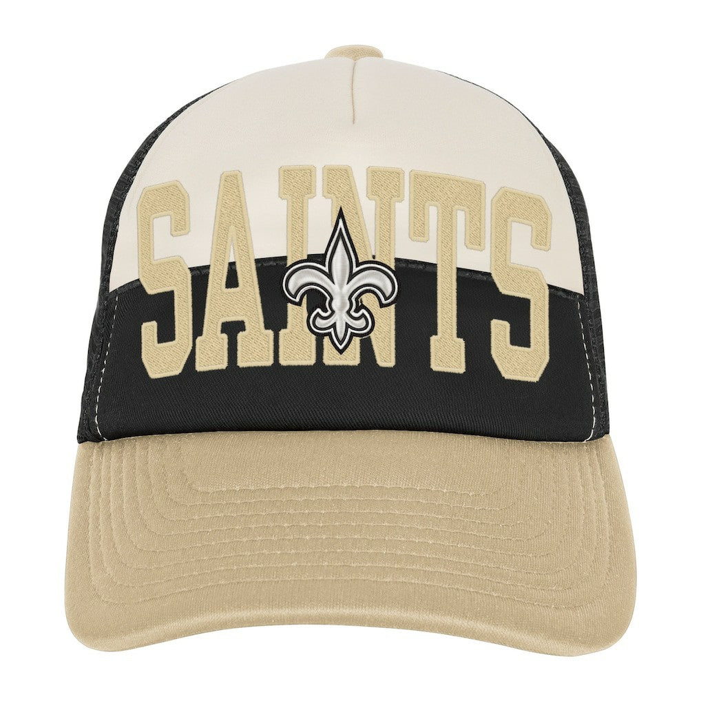 New Orleans Saints Youth Modern Fan Trucker Adjustable Hat - White/Gold discount