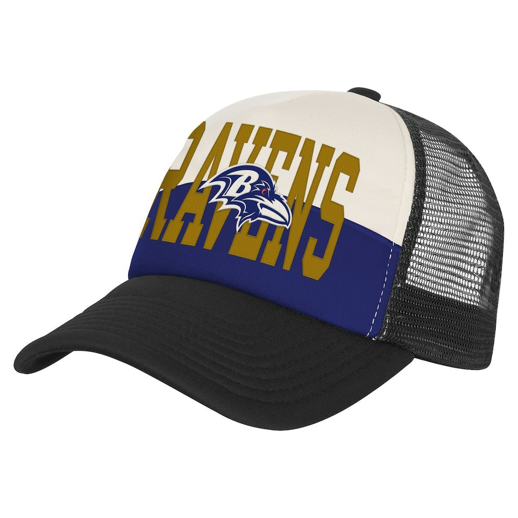 Baltimore Ravens Youth Modern Fan Trucker Adjustable Hat - White/Black sale