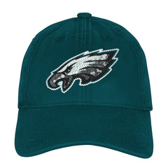 Philadelphia Eagles Outerstuff Girls Youth Gridiron Adjustable Hat - Midnight Green on sale