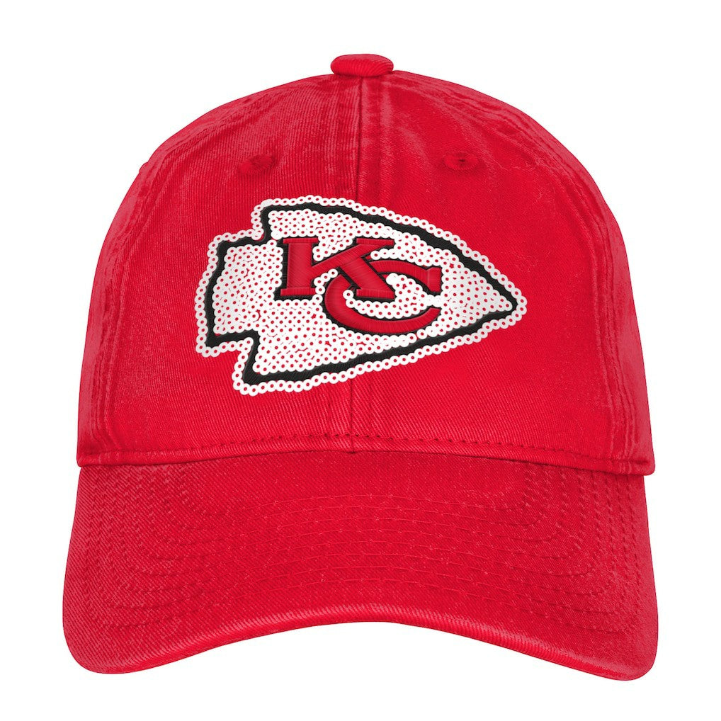 Kansas City Chiefs Outerstuff Girls Youth Gridiron Adjustable Hat - Red for sale