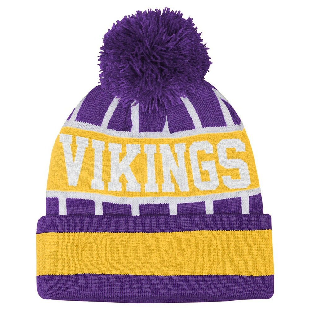 Minnesota Vikings Outerstuff Youth Go Fast Cuffed Knit Hat with Pom - Purple for sale
