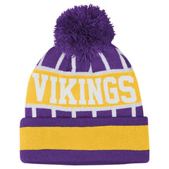 Minnesota Vikings Outerstuff Youth Go Fast Cuffed Knit Hat with Pom - Purple for sale