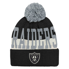 Las Vegas Raiders Outerstuff Youth Modern Fan Cuffed Knit Hat with Pom - Black cheap