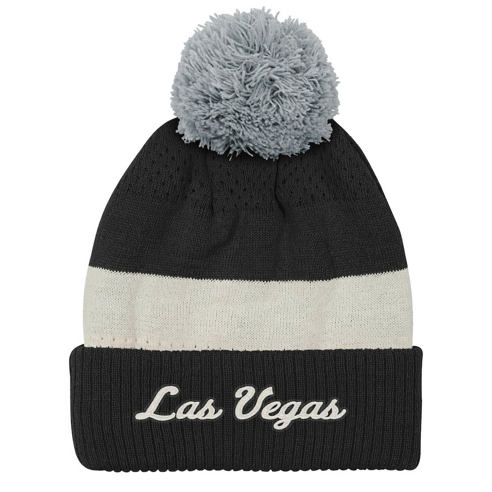 Las Vegas Raiders Outerstuff Youth Modern Fan Cuffed Knit Hat with Pom - Black cheap
