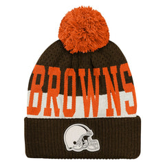 Cleveland Browns Outerstuff Youth Modern Fan Cuffed Knit Hat with Pom - Brown cheap