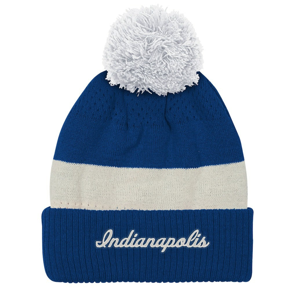 Indianapolis Colts Outerstuff Youth Modern Fan Cuffed Knit Hat with Pom - Royal online
