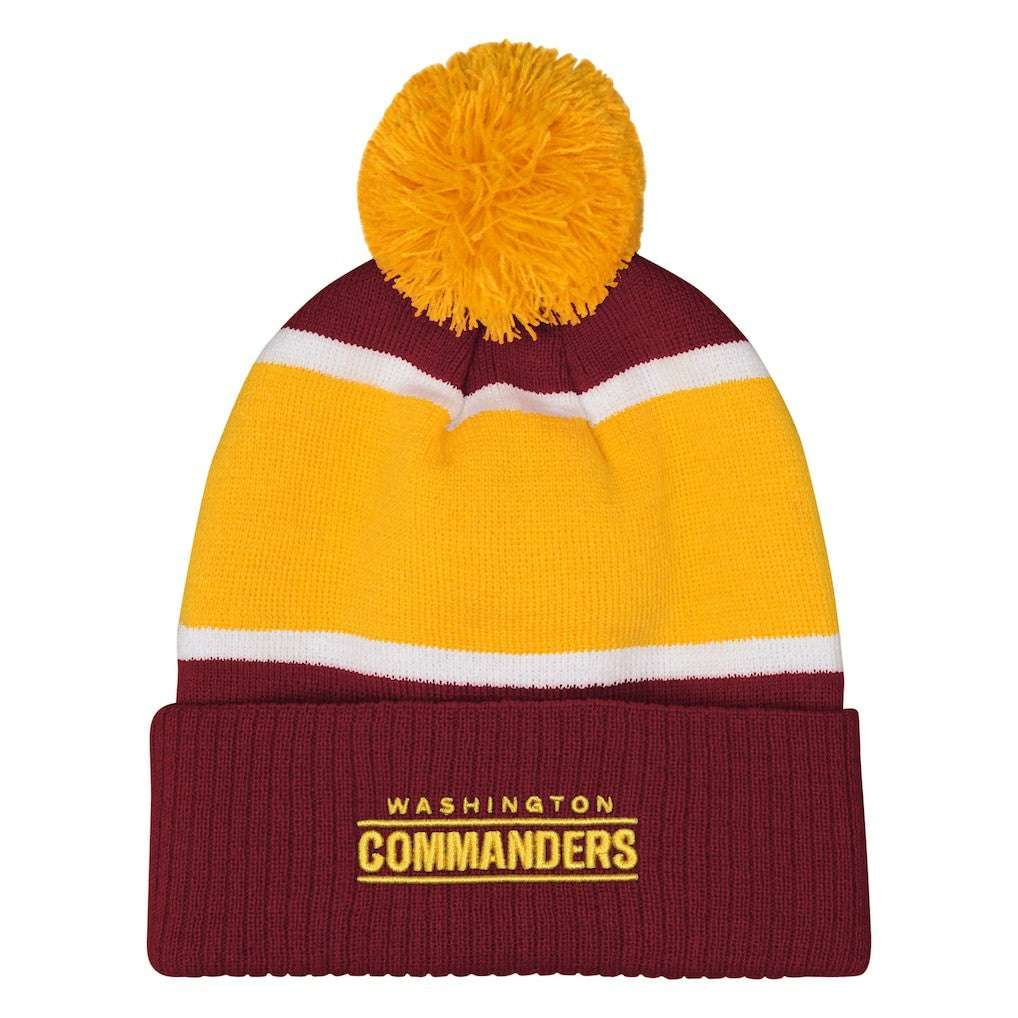 Washington Commanders Outerstuff Girls Let's Play Cuffed Knit Hat with Pom - Burgundy sale