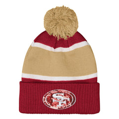 San Francisco 49ers Outerstuff Girls Let's Play Cuffed Knit Hat with Pom - Scarlet online