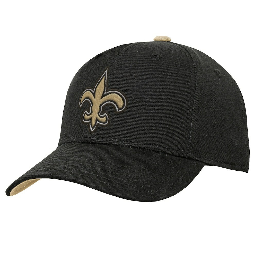New Orleans Saints Outerstuff Youth Team Pre-Curved Adjustable Hat - Black online
