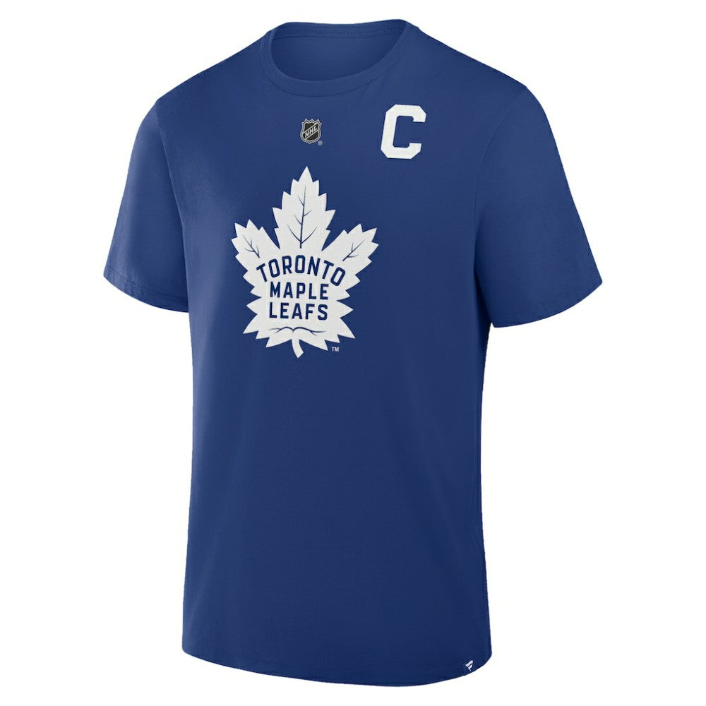 Auston Matthews Toronto Maple Leafs Fanatics Authentic Stack Name & Number T-Shirt Blue