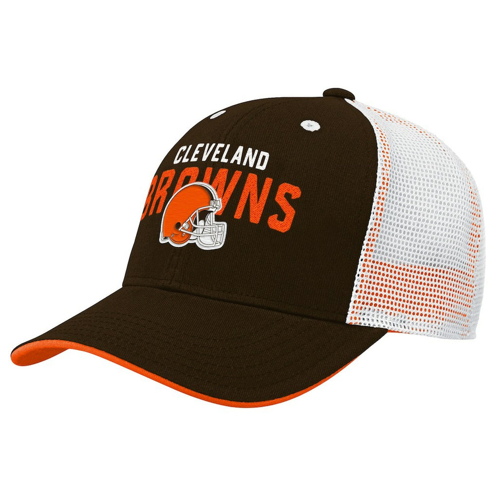 Cleveland Browns Outerstuff Preschool Core Lockup Trucker Adjustable hat - Brown on sale