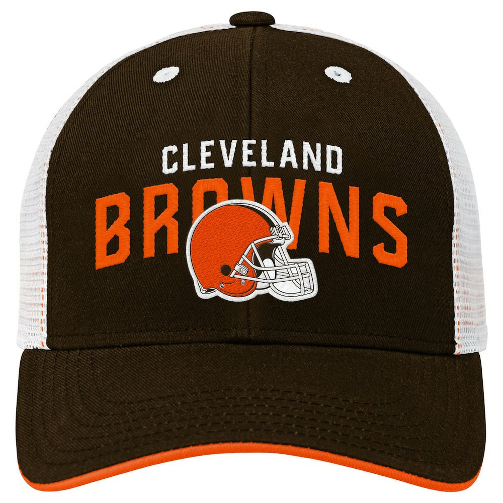 Cleveland Browns Outerstuff Preschool Core Lockup Trucker Adjustable hat - Brown on sale