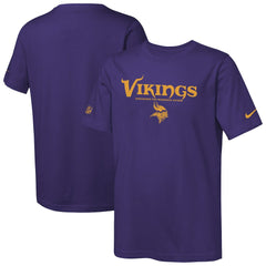 Minnesota Vikings Youth Sideline Team Issue T-Shirt - Purple | Nike sale