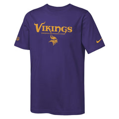 Minnesota Vikings Youth Sideline Team Issue T-Shirt - Purple | Nike sale