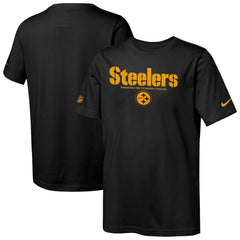 Pittsburgh Steelers Youth Sideline Team Issue T-Shirt - Black | Nike on sale