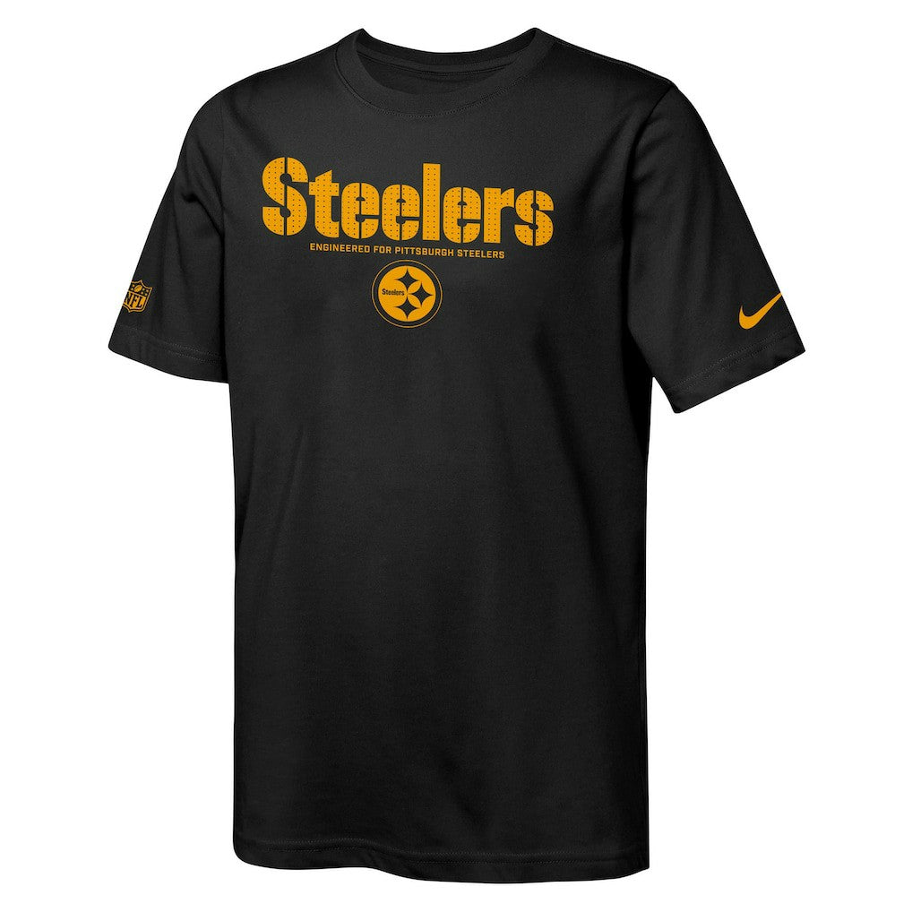 Pittsburgh Steelers Youth Sideline Team Issue T-Shirt - Black | Nike on sale