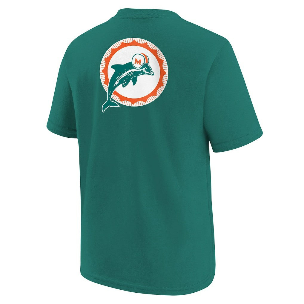 Miami Dolphins Youth Rewind Front & Back Essential T-Shirt - Aqua | Nike on sale